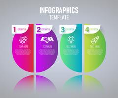 Diseño colorido de la plantilla de Infographics, elementos abstractos del grah con pasos. ilustración vectorial