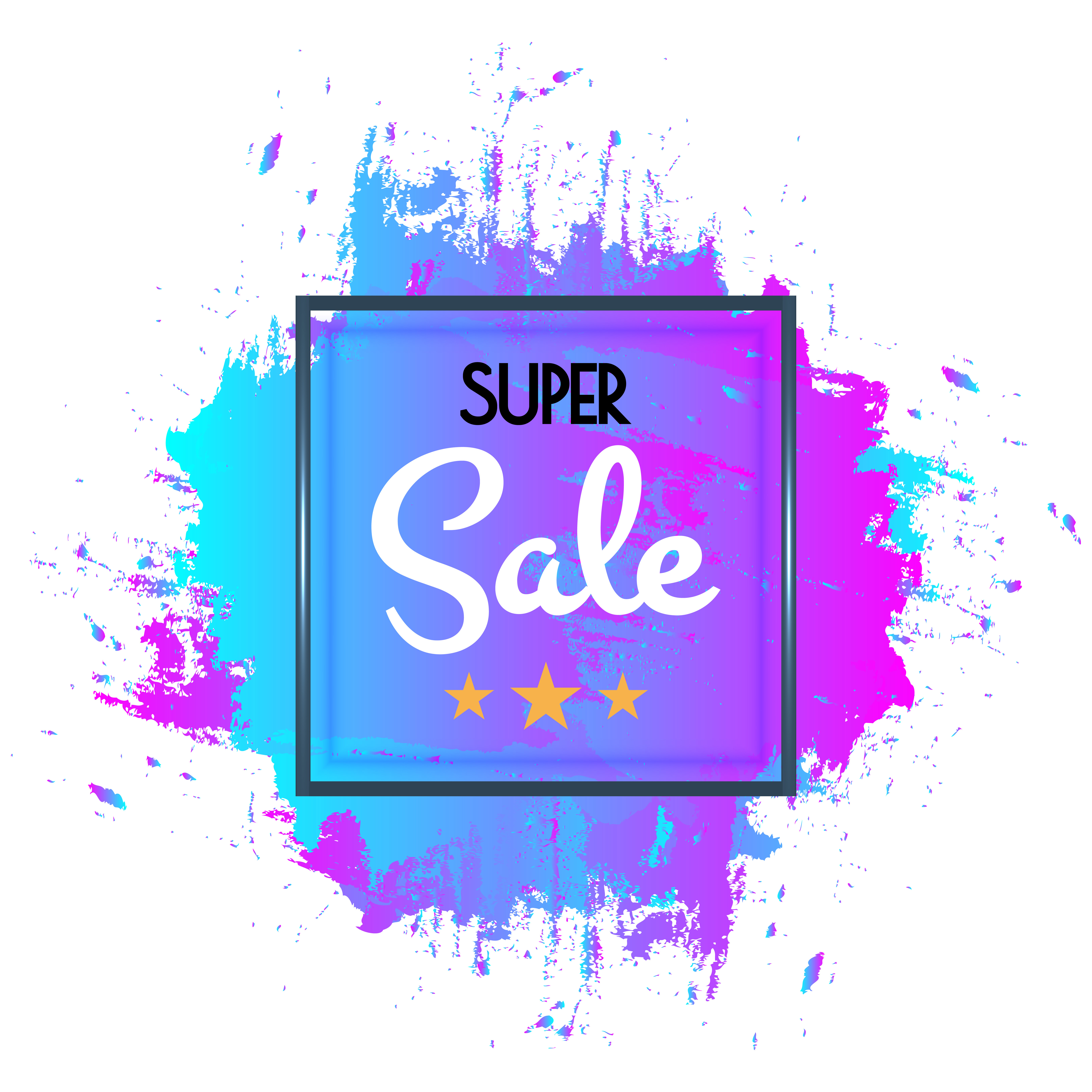 Abstract Super Sale Poster Sale Banner Template Design For Web