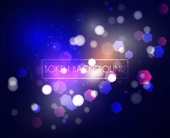 Blue Bokeh lights and glitter background Vector