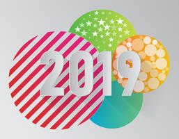 Vector feliz año nuevo 2019