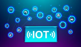 IOT Internet of thing, el futuro concepto de tecnología. Vector