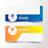 Colorful Abstract business banner template, horizontal banner cards set. vector