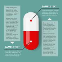Pill infographic vector