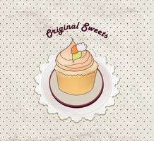 Cake. Cafe Menu Background. Bakery Label. Sweet, Dessert Poster vector