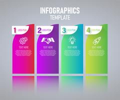 Colorful Infographics template design, abstract elements of grah with steps. vector illustration.