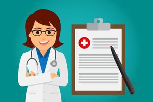 Doctor health care woman vector