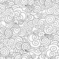 Abstract swirl line seamless pattern Wave background vector