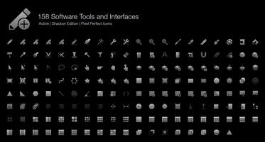158 Software Tools and Interfaces Pixel Perfect Icons (Filled Style Shadow Edition). 