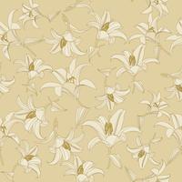 Floral pattern. Flower seamless background. Flourish ornamental garden vector