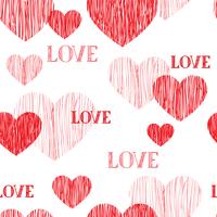 Love heart seamless pattern. Happy Valentines day background vector