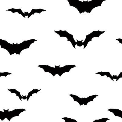 Halloween bat seamless pattern. Holiday Halloween background