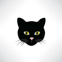 Cat. Kitten face isolated. Pretty pet design element vector