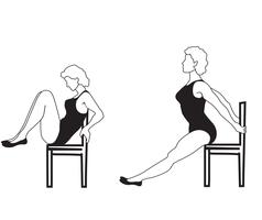 Elegant women silhouettes doing fitness exercises. Fitness club icon set, vector