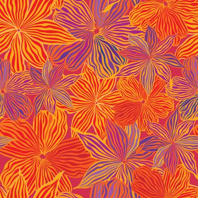 Floral pattern. Flower seamless background. Flourish ornamental garden
