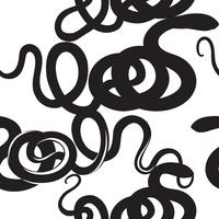 Modelo inconsútil abstracto de la silueta de la serpiente del espiral ornamental
