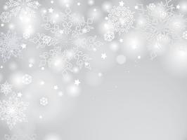 Christmas Winter Holiday background Blur light, snow greeting design vector