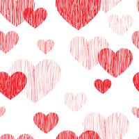 Love heart seamless pattern. Happy Valentines day background vector