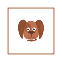 Dog head sign. Domestic animal cartoon. Puppy icon