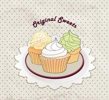 Cake. Cafe Menu Background. Bakery Label. Sweet, Dessert Poster vector