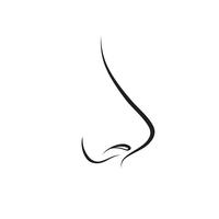 Nariz aislada. Icono de la nariz humana. Ilustración vectorial