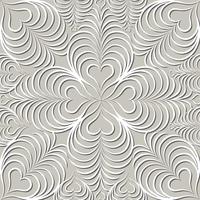 Arabic swirl line ornament. Oriental floral seamless pattern vector