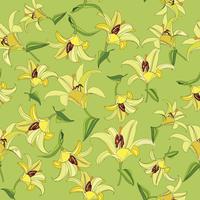 Floral pattern. Flower seamless background. Flourish ornamental garden vector