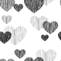 Love heart seamless pattern. Happy Valentines day background vector
