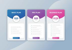 Pricing Table vector