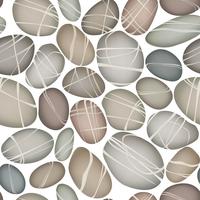 Sea pebbles shore underwater seamless pattern. Stone background vector