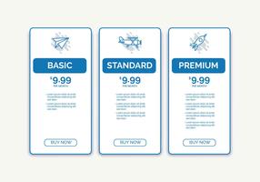 Pricing Table Vector Illustration