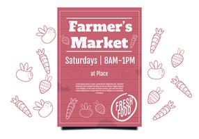 Flyer Design Farmer's Market vector