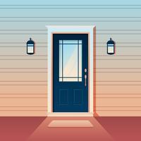 Closed Blue Door vector