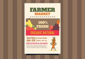  Flyer Design Farmers Market vector