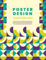 Geometric poster design vector