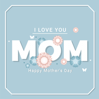 Vector Mother's Day Greeting Card