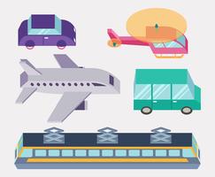 Transportation Clipart Set vector