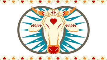 Bumba Meu Boi Bull Head and Abstract Background vector