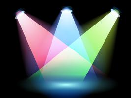 Three colorful spotlights vector