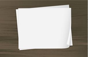 Two empty sheets of bondpapers vector
