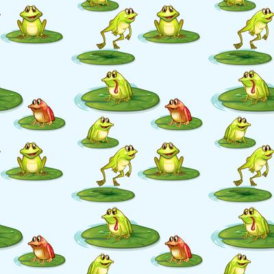 Seamless design of the frogs at the pond