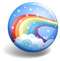 Rainbow badge vector