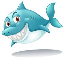 A shark smiling  vector