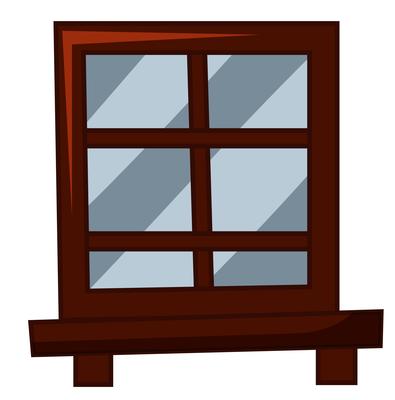 Window with wooden frame