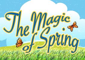 The magic of spring vector