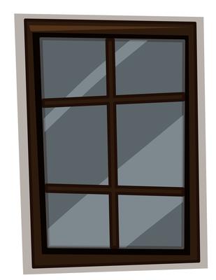 Window with wooden frame