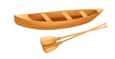 Canoe on white vector