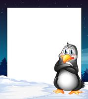 An empty template with a penguin vector