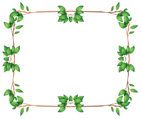 An empty frame with green leafy borders