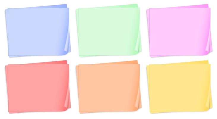 Empty colored papers