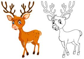 Animal outline for little fawn vector
